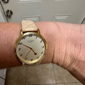 Kate Spade Gold Dial with Cream Strap Watch